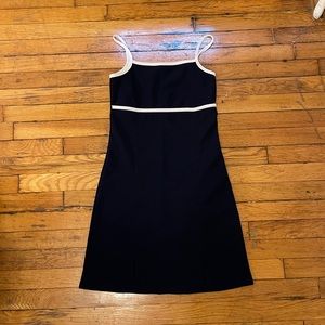 Navy blue and white mini dress